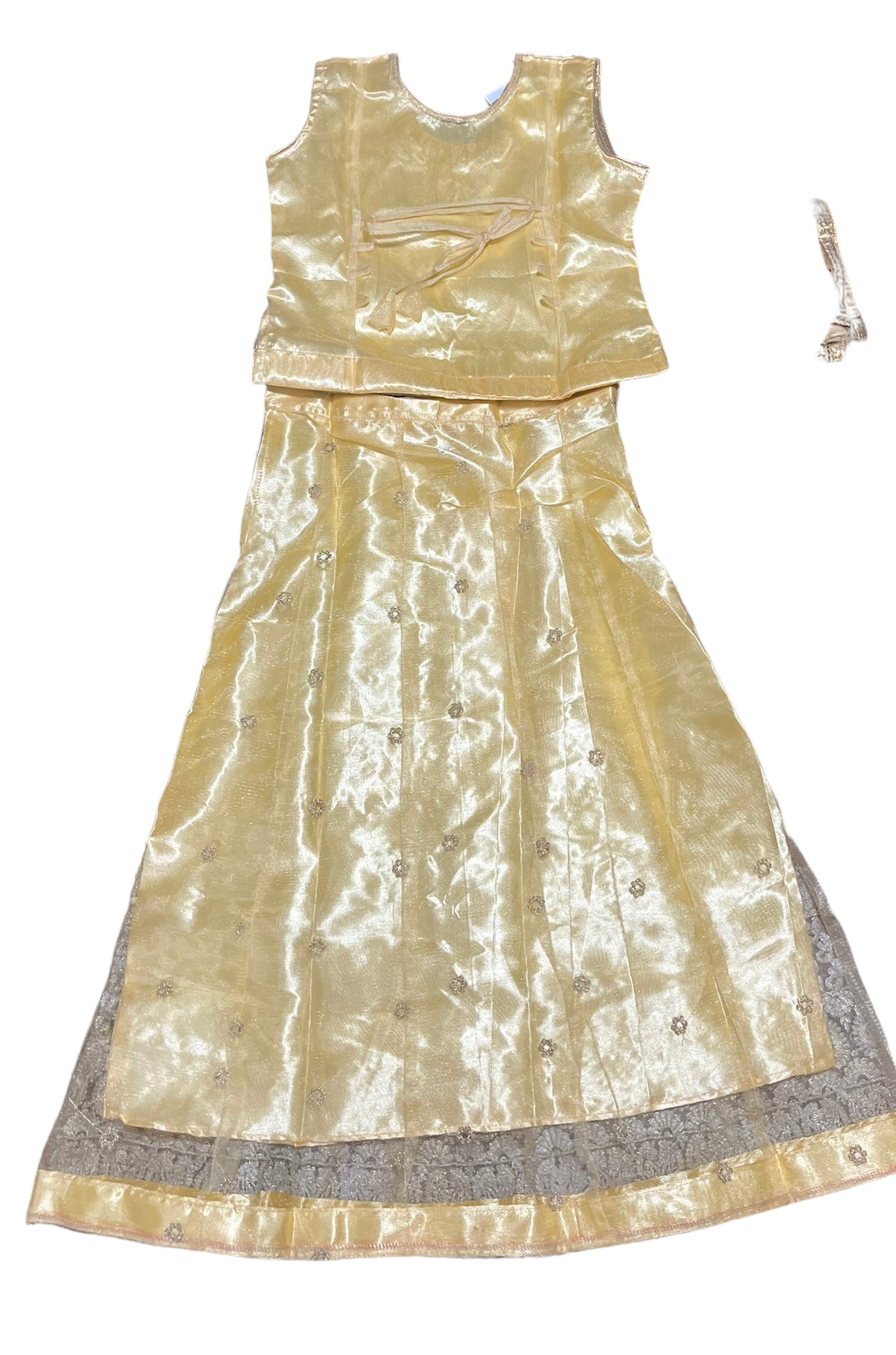 Traditional girls' Lehenga Choli set by Saree Ghor Charlotte for ages 10-12, featuring colorful ethnic wear for kids.