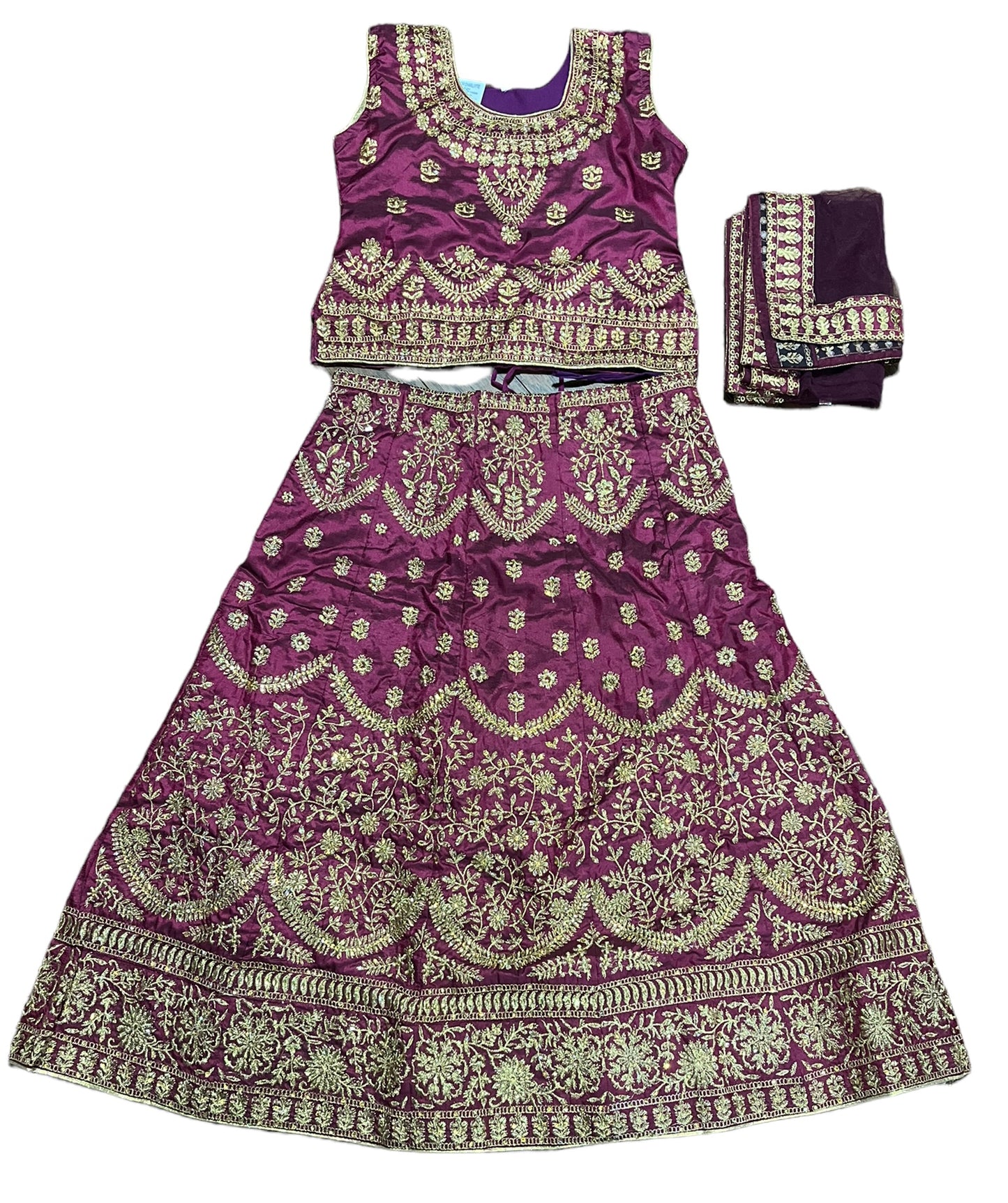 Traditional Girls Lehenga Choli Set – Ethnic Wear for Kids-024 - Saree Ghor Charlotte