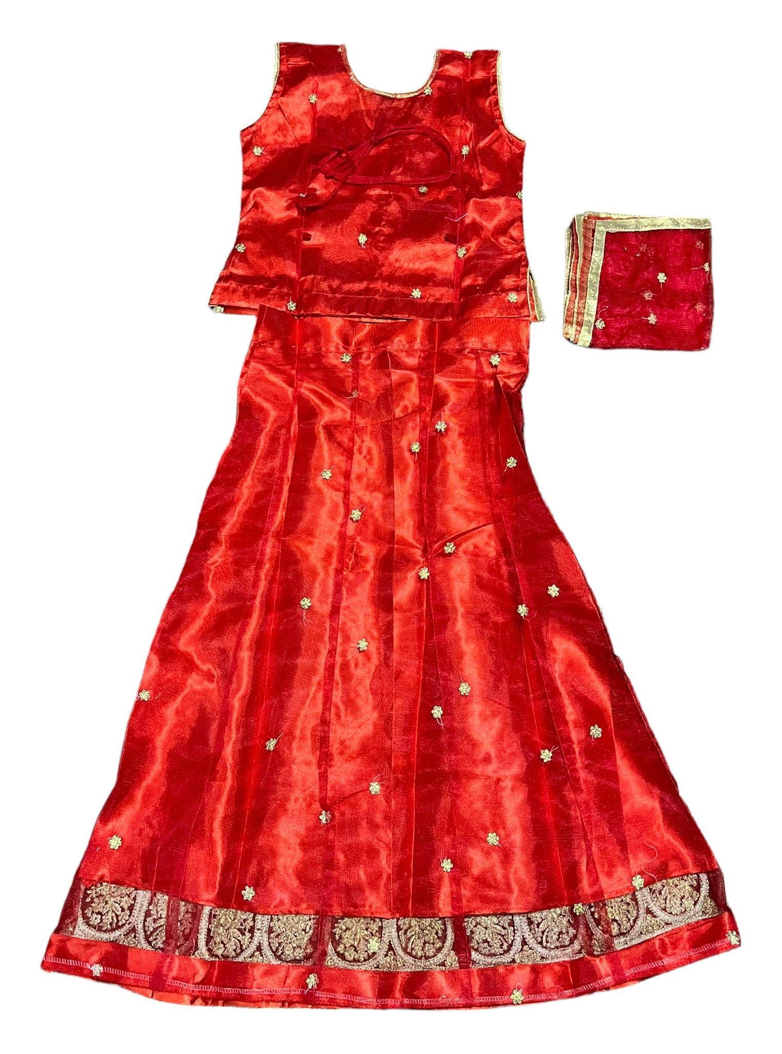 Traditional girls' Lehenga Choli set by Saree Ghor Charlotte, ethnic wear for kids aged 10-12 years, colorful and festive.