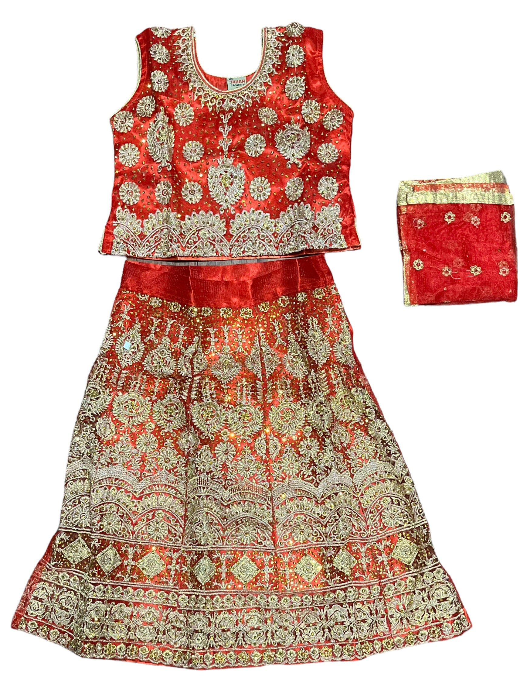 Traditional girls Lehenga Choli set by Saree Ghor Charlotte, colorful ethnic wear for 2-3 year old girls, with intricate embroidery.