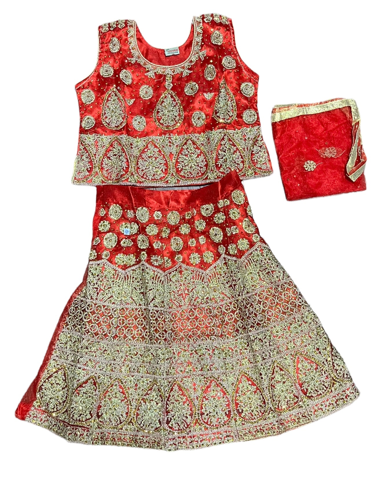 Traditional Girls Lehenga Choli Set, Cultural Wear for Kids,015 - Saree Ghor Charlotte