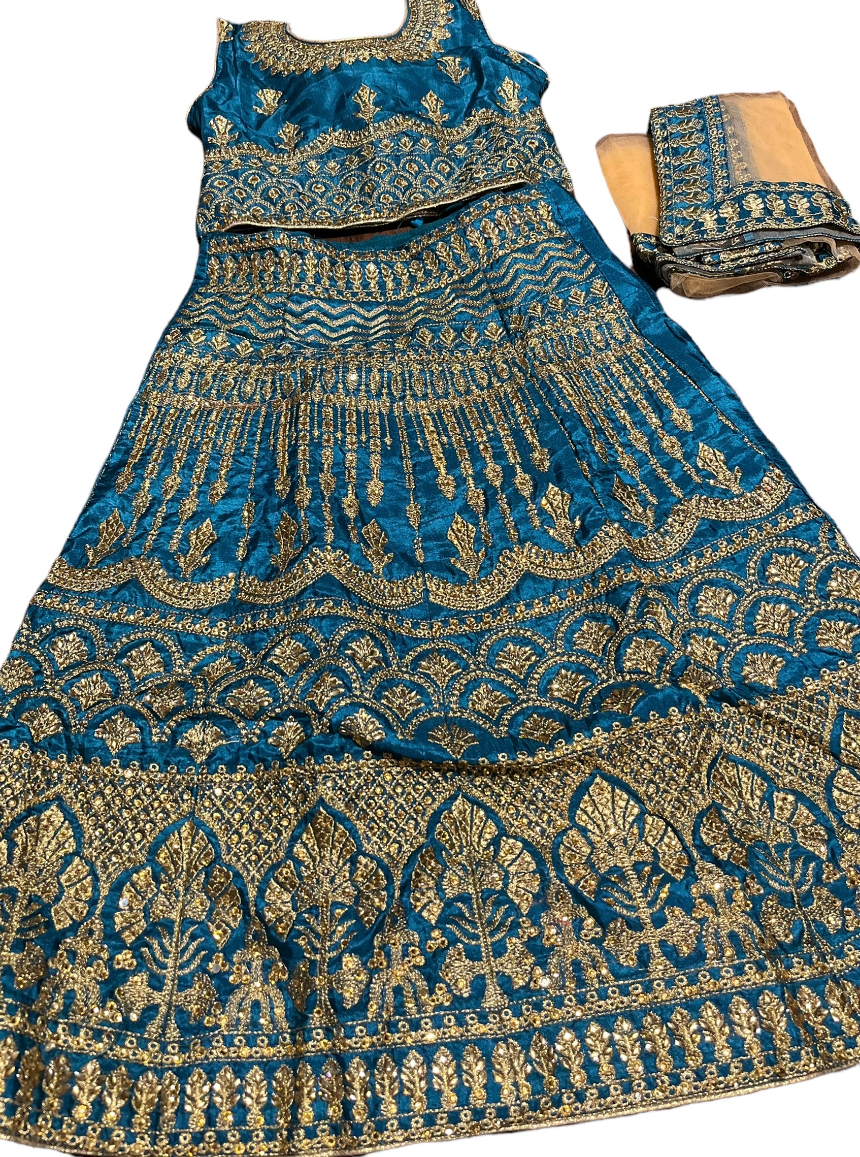 Traditional Girls Lehenga Choli Set, Cultural Wear for Kids,017 - Saree Ghor Charlotte