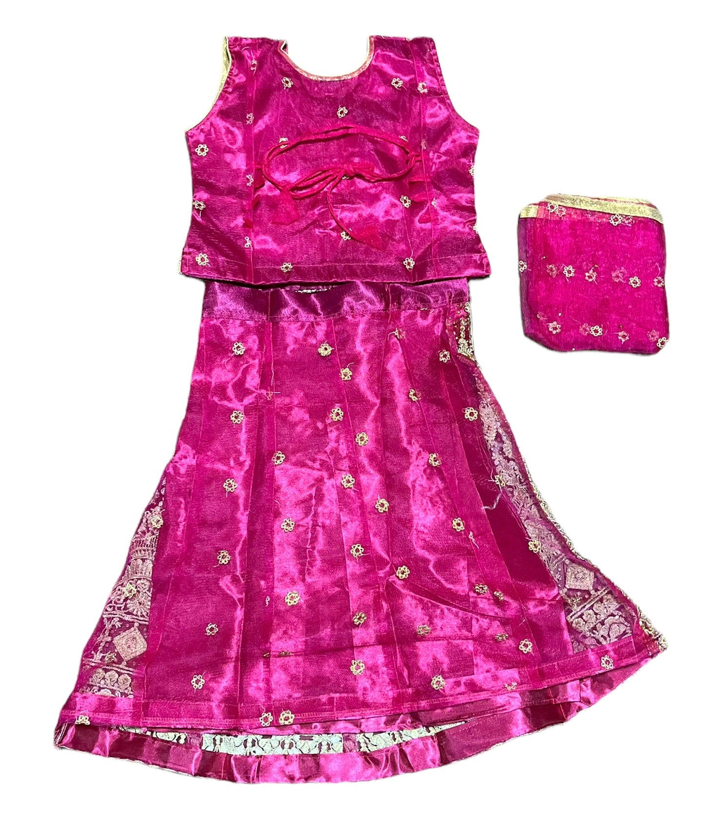 Traditional girls Lehenga Choli set by Saree Ghor Charlotte, colorful ethnic wear for kids aged 3-4 years, vibrant design.