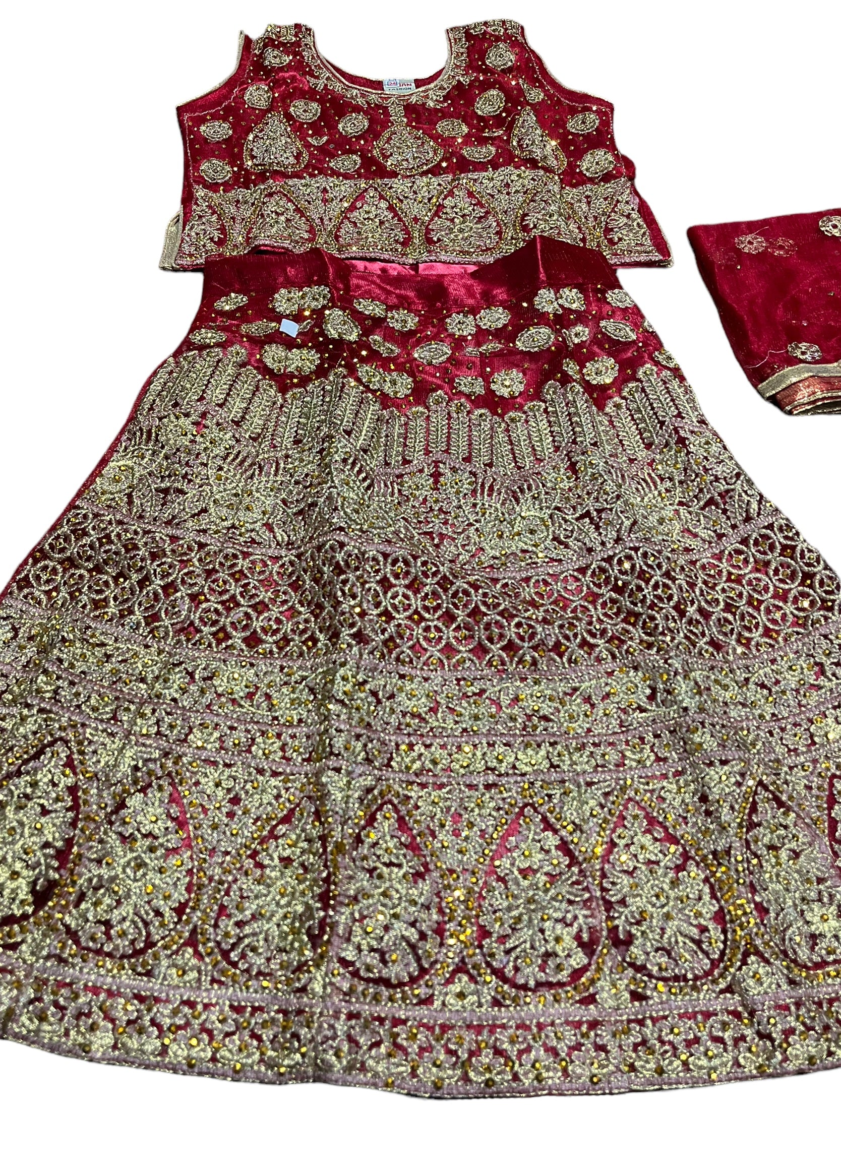 Traditional Girls Lehenga Choli Set, Cultural Wear for Kids,014 - Saree Ghor Charlotte