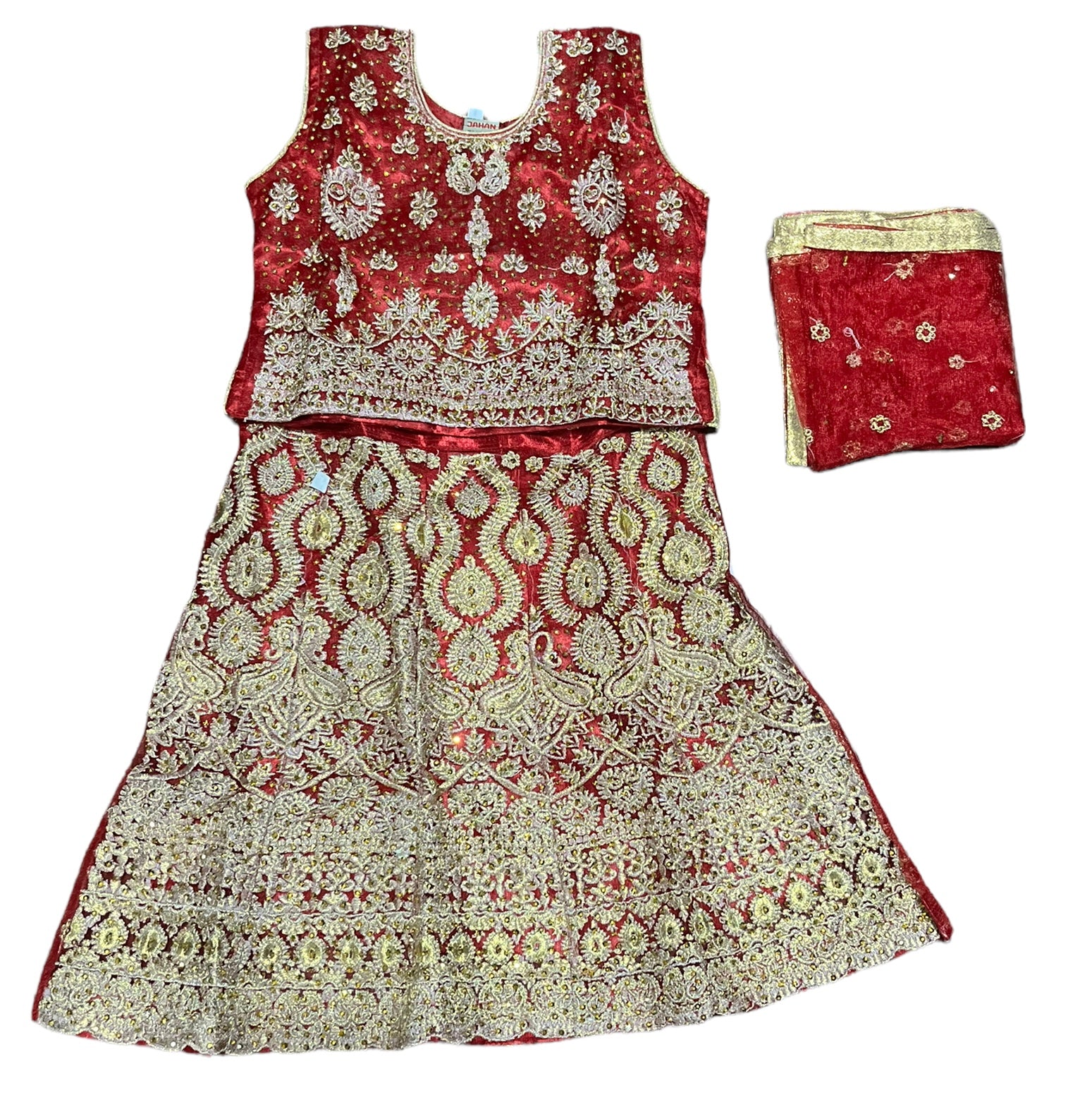 Traditional girls Lehenga Choli set by Saree Ghor Charlotte, colorful ethnic wear for kids aged 3-4 years, vibrant and festive.
