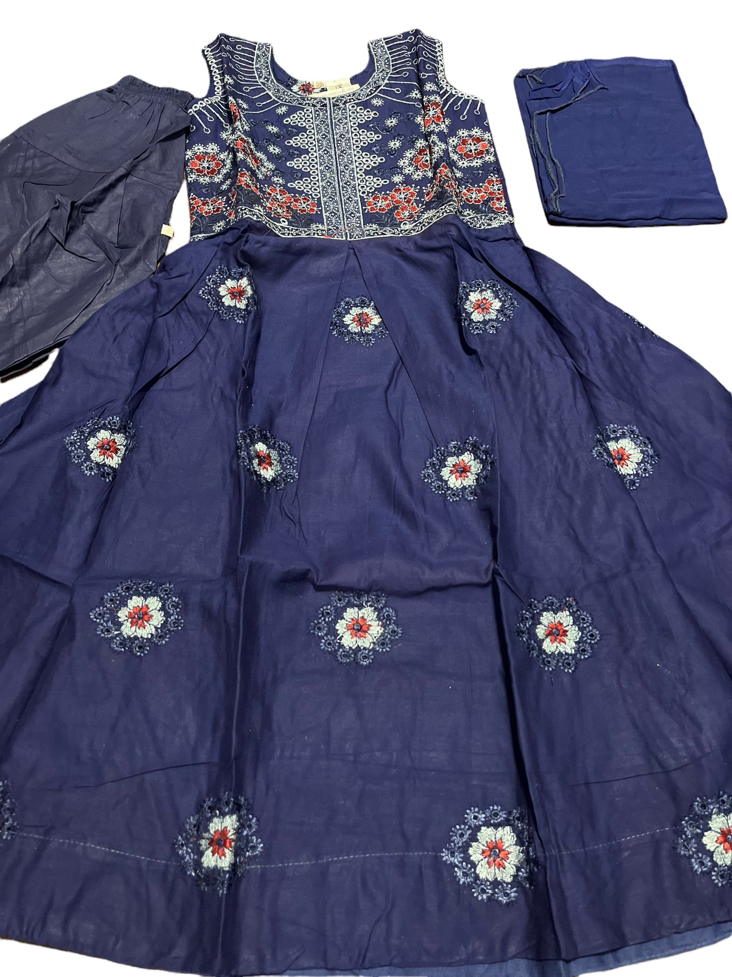 Traditional Cotton Salwar kameez Suit for Girls - Ethnic Wear for Kids - 02 - Saree Ghor Charlotte