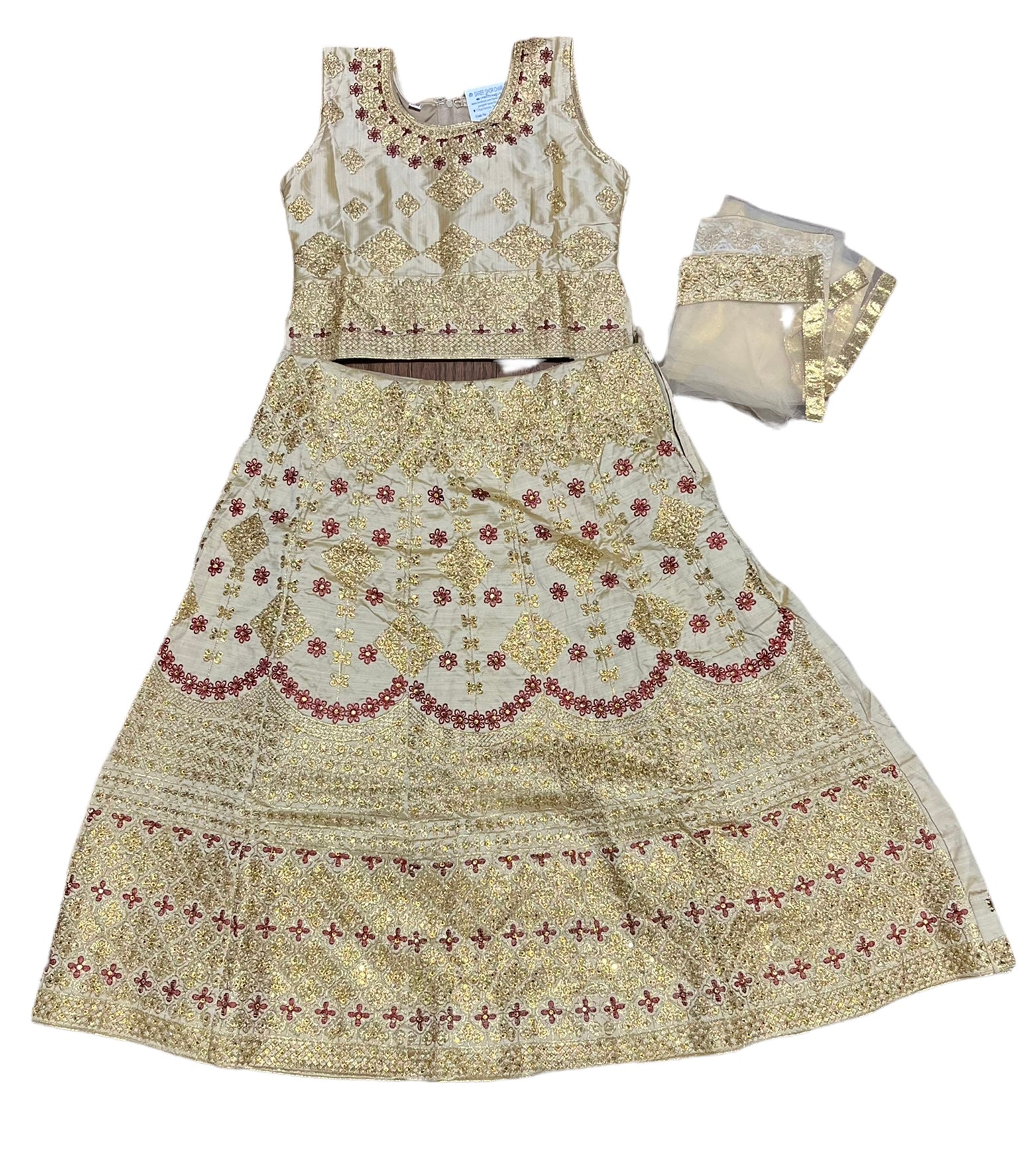 Traditional Girls Lehenga Choli Set, Cultural Wear for Kids,016 - Saree Ghor Charlotte
