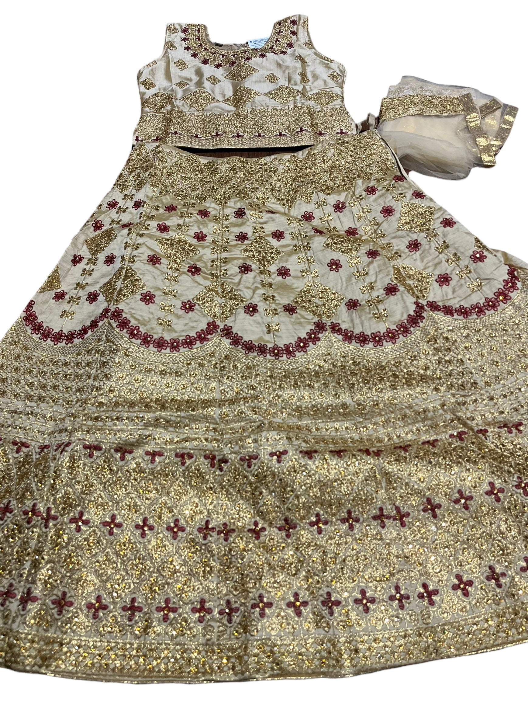 Traditional Girls Lehenga Choli Set, Cultural Wear for Kids,016 - Saree Ghor Charlotte