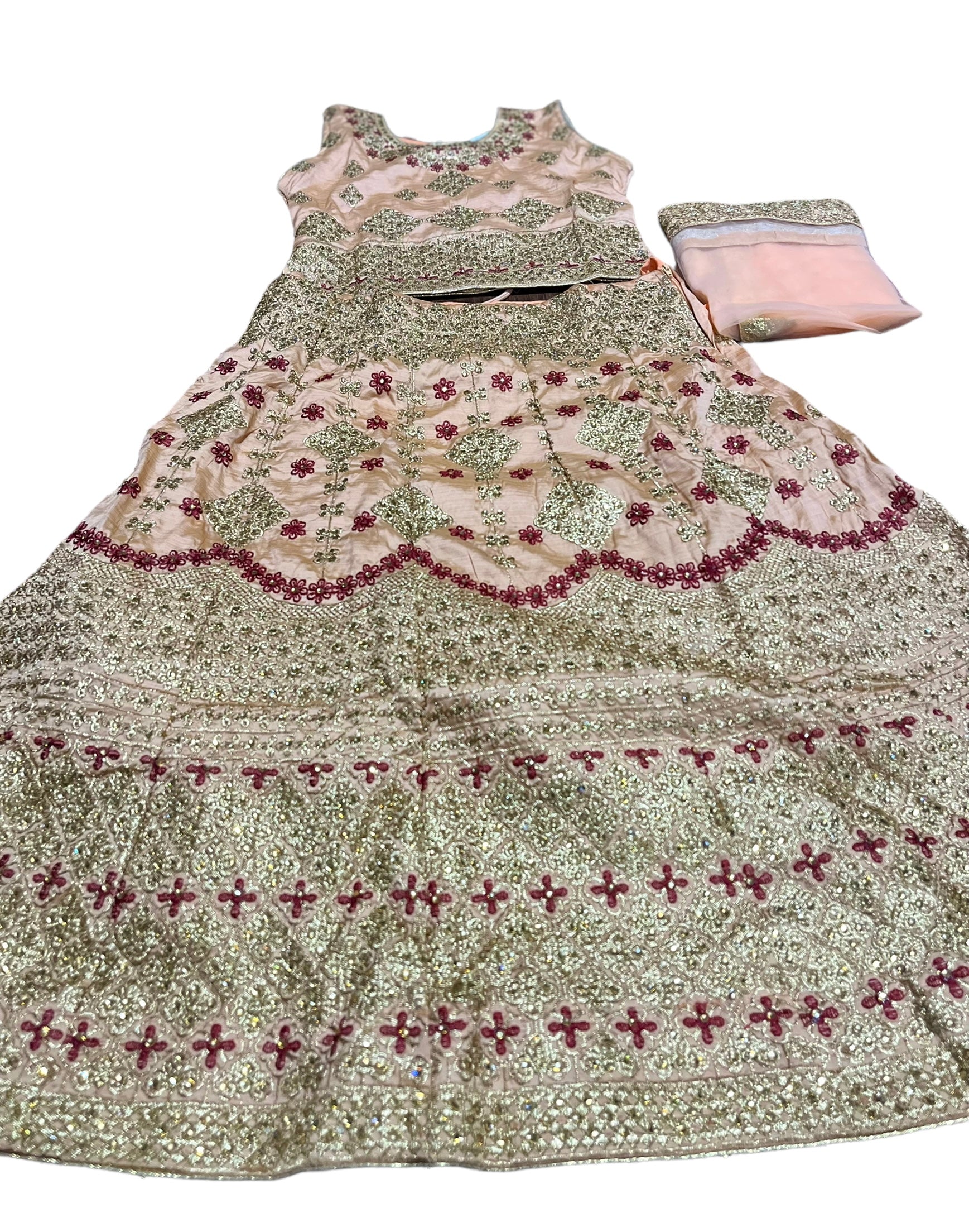 Traditional Girls Lehenga Choli Set, Cultural Wear for Kids,018 - Saree Ghor Charlotte