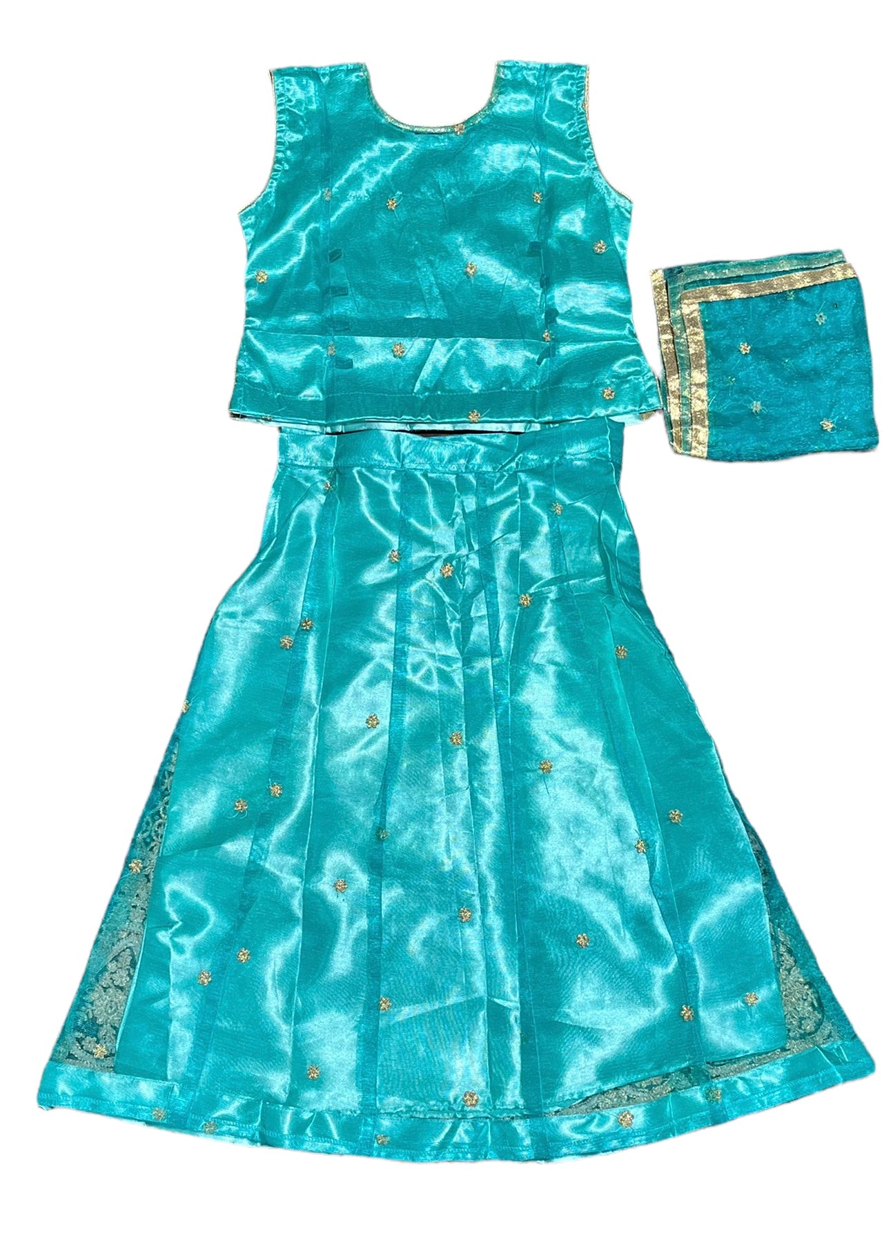 Traditional girls Lehenga Choli set by Saree Ghor Charlotte, colorful ethnic wear for kids aged 5-6 years.
