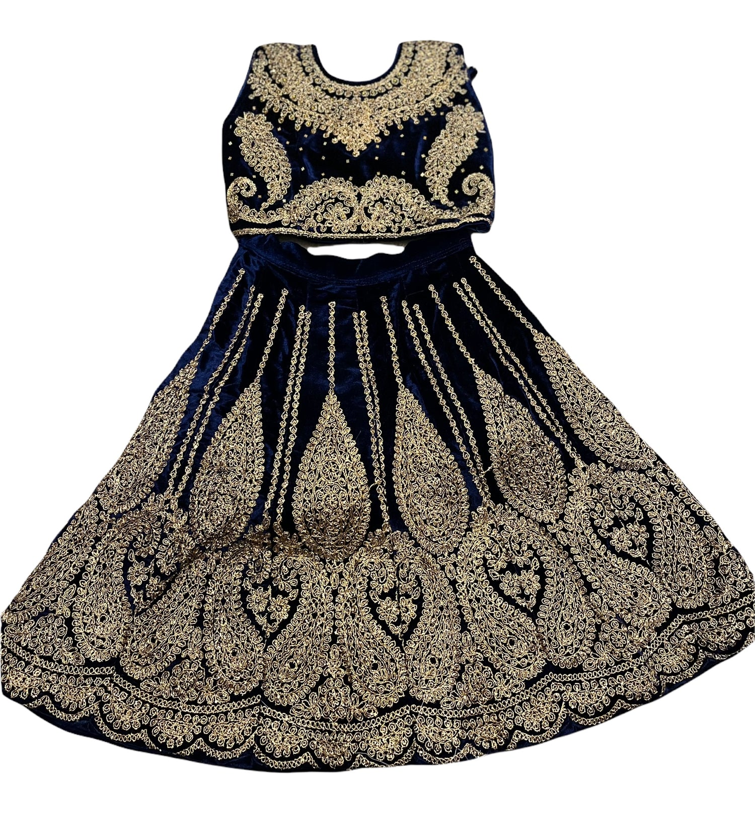 Sparkling Splendor: Girls' Lehenga with Dupatta - Saree Ghor Charlotte