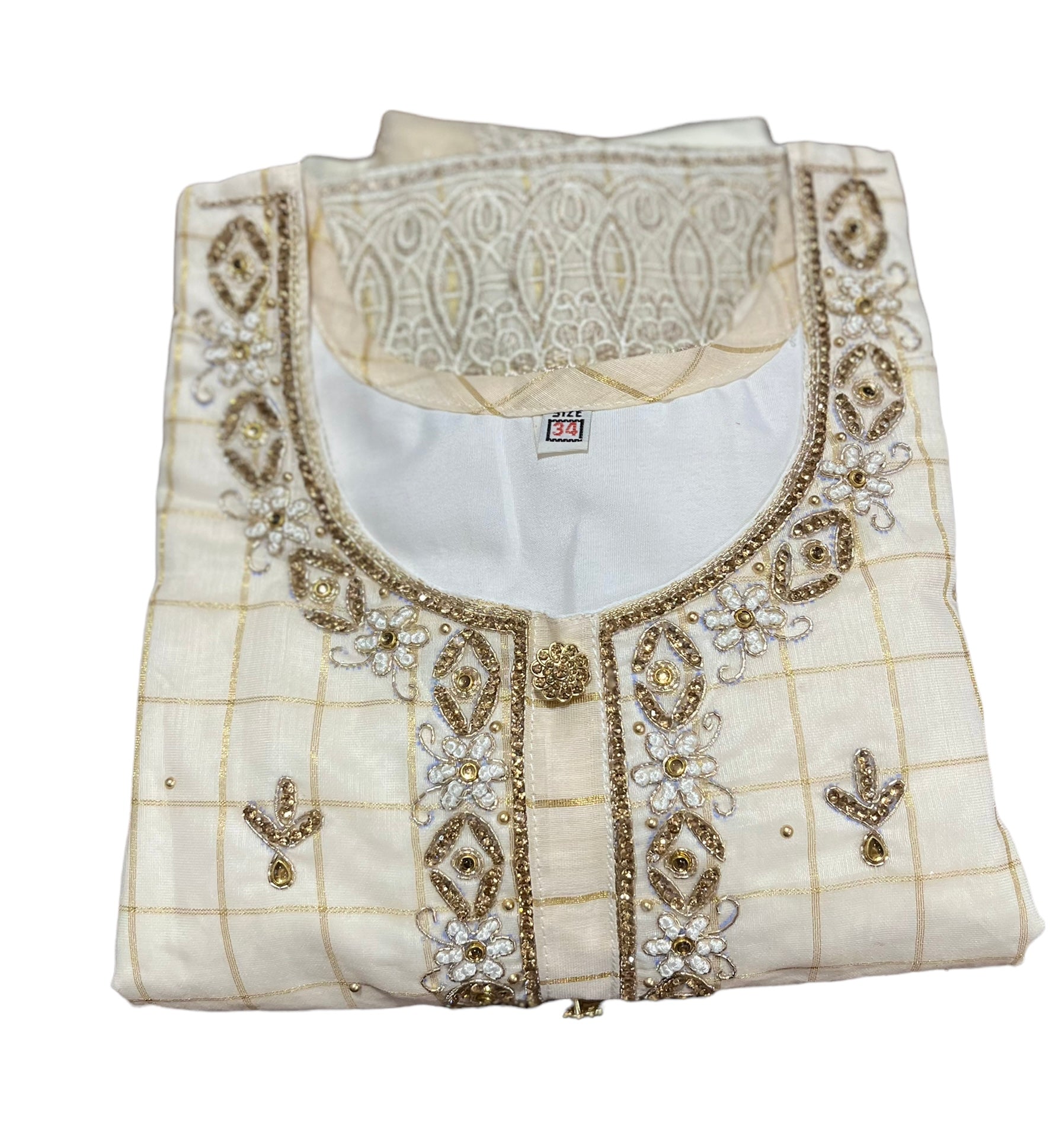 Traditional cotton salwar kameez set for girls, ethnic wear for kids ages 6-7, by Saree Ghor Charlotte, featuring colorful embroidery.