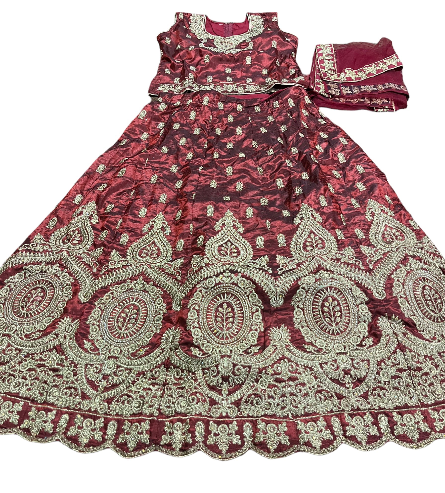 Traditional Girls Lehenga Choli Set, Cultural Wear for Kids,023 - Saree Ghor Charlotte