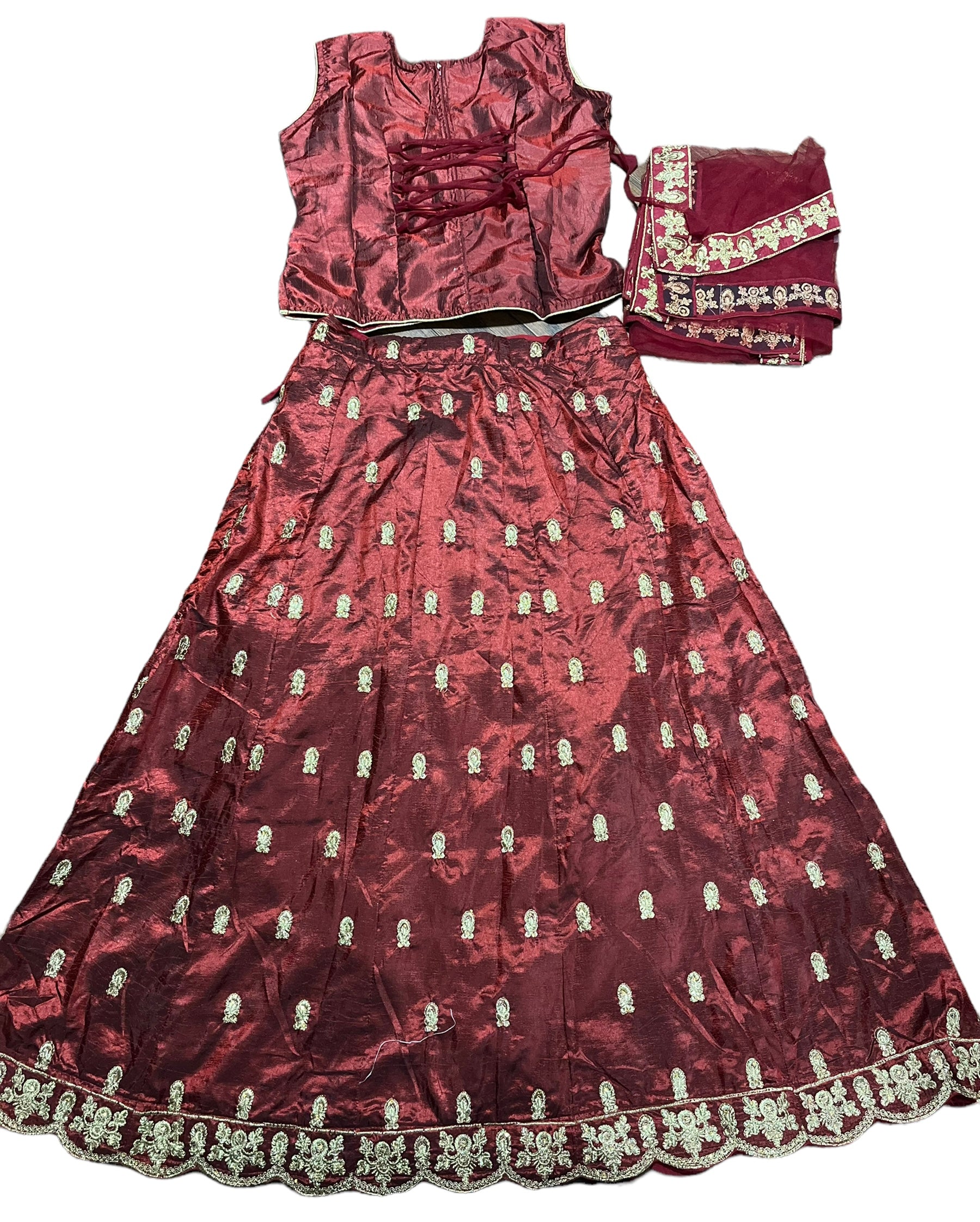 Traditional Girls Lehenga Choli Set, Cultural Wear for Kids,023 - Saree Ghor Charlotte
