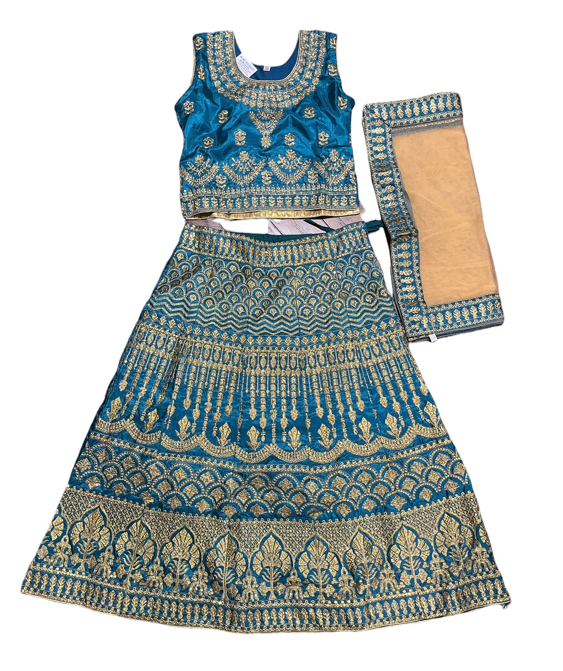 Traditional Girls Lehenga Choli Set, Cultural Wear for Kids,026 - Saree Ghor Charlotte