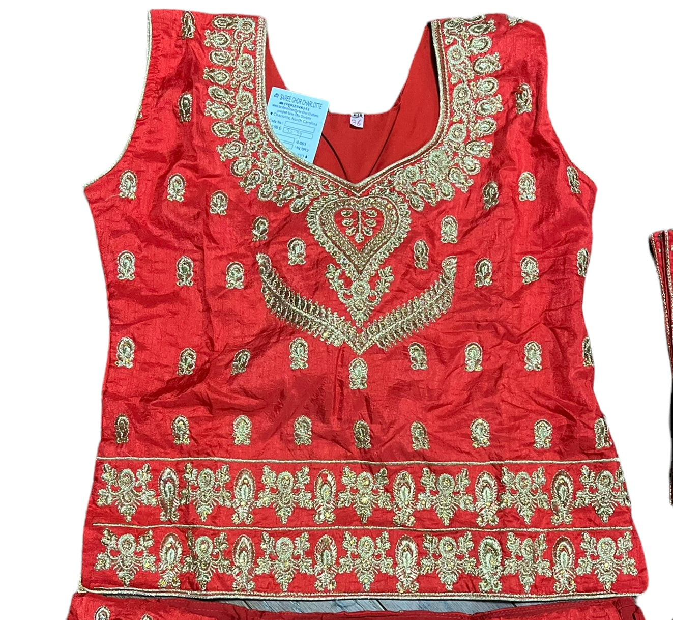 Traditional Girls Lehenga Choli Set, Cultural Wear for Kids,022 - Saree Ghor Charlotte