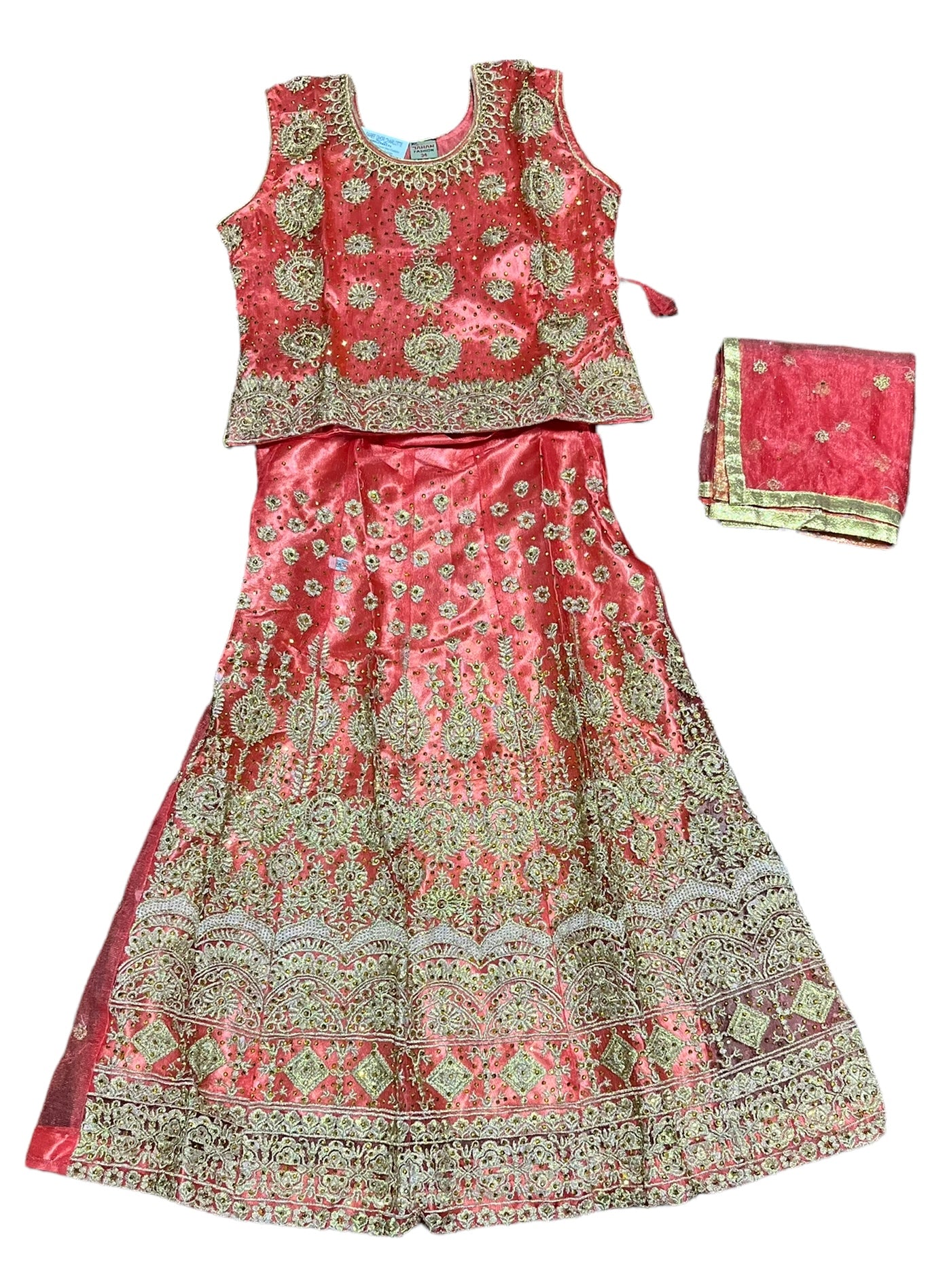 Traditional Girls Lehenga Choli Set, Cultural Wear for Kids,04 - Saree Ghor Charlotte