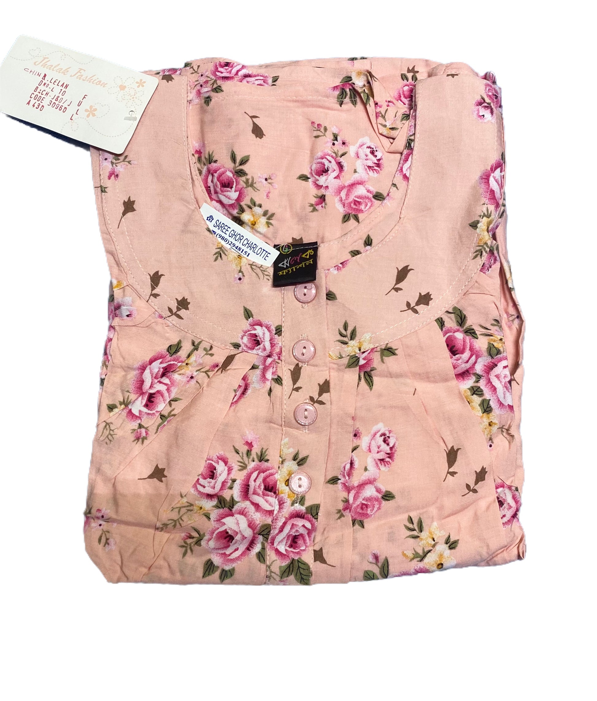 Traditional BD Linen Maxi – Cultural Wear for Women,   02 - Saree Ghor Charlotte