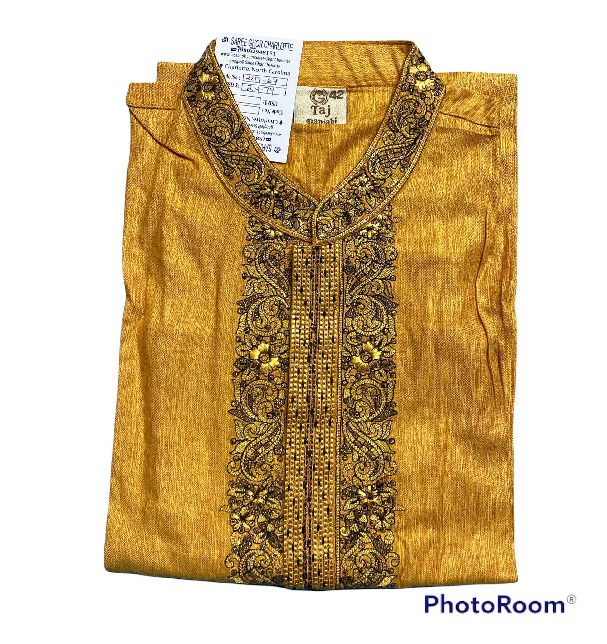 Men's Traditional Soft Cotton High Quality Kurta 12 - Saree Ghor Charlotte