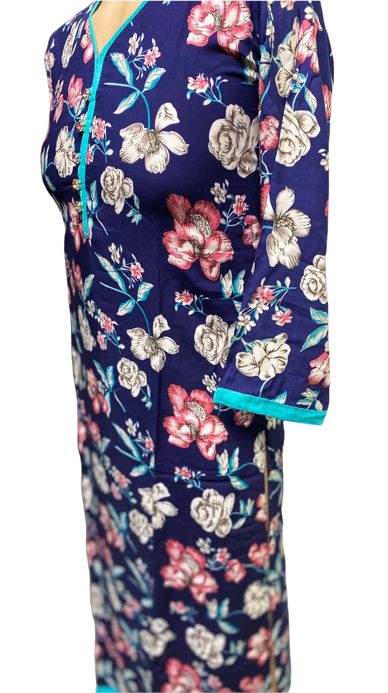 Traditional linen long sleeve salwar kameez for women, casual ethnic wear by Saree Ghor Charlotte, featuring a vibrant, comfortable design.