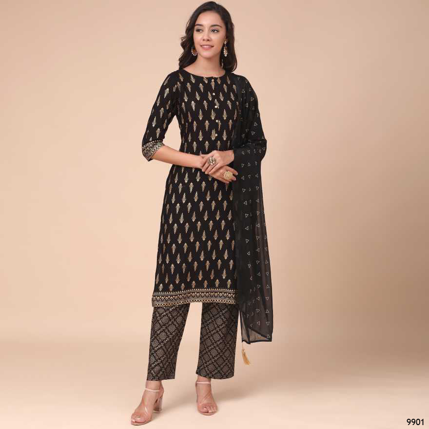 Traditional Designer Wear Kurti with Pant and Dupatta Set - 9901-Ethnic Wear for Women - Saree Ghor Charlotte