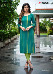 Zoori traditional rayon print Kurti for women, ethnic wear salwar kameez in vibrant colors, by Saree Ghor Charlotte.