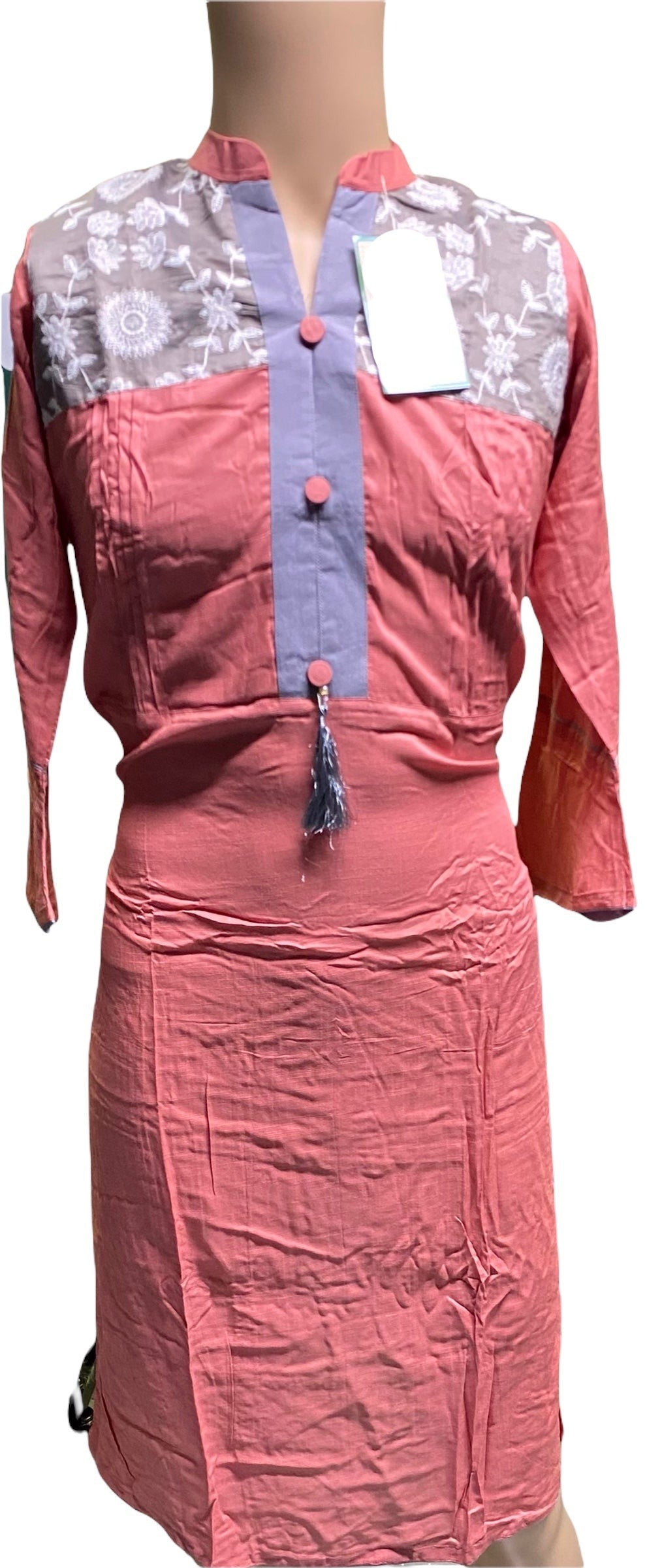 Traditional cotton long sleeve Salwar Kameez by Saree Ghor Charlotte, women's ethnic wear with intricate patterns and vibrant colors.