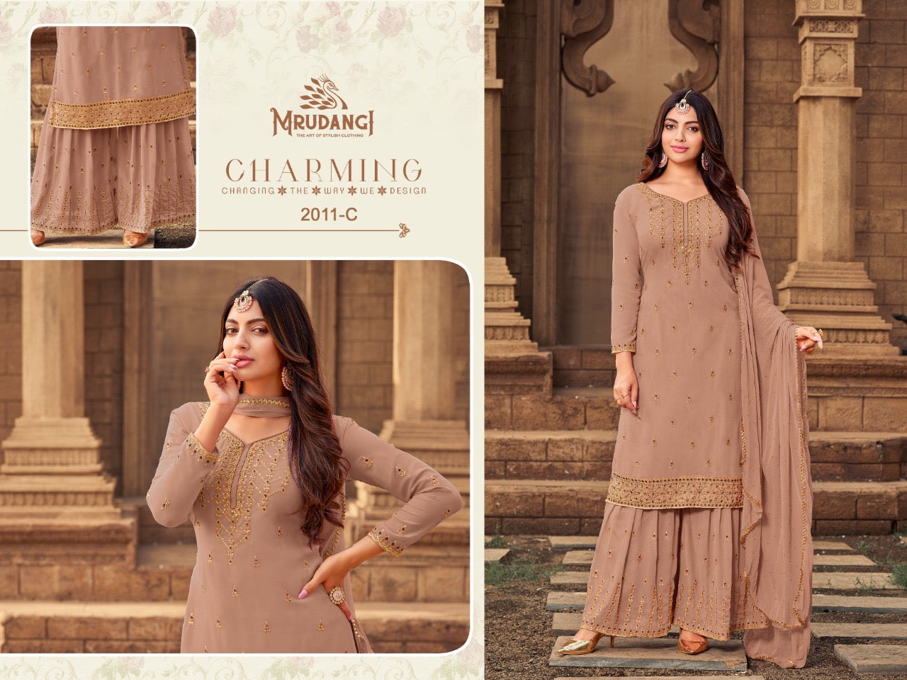 Traditional designer Salwar Kameez by Saree Ghor Charlotte featuring intricate embroidery and vibrant colors for women.