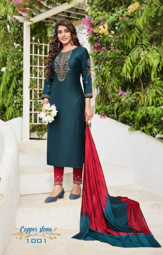 Traditional Naylon Viscose Salwar Kameez by Saree Ghor Charlotte, ethnic women’s cultural wear with intricate design and vibrant colors.