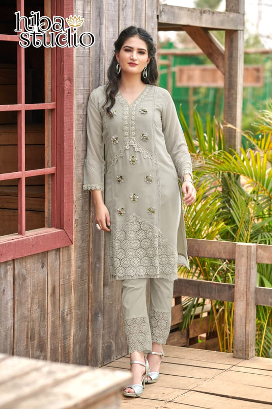 Traditional Party Wear Kurti Set with Pant- Ethnic Wear for Women - Saree Ghor Charlotte
