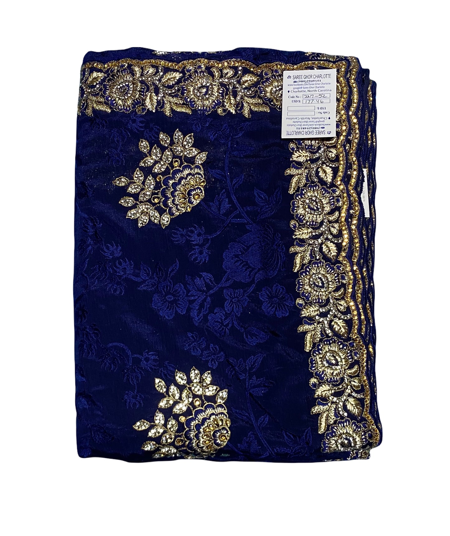 Enchanting Evening: Party Wear Saree- Indian Ethnic Wear for Women - Saree Ghor Charlotte